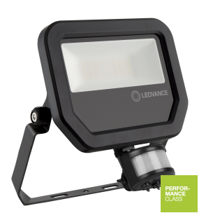 projecteur led 17w 4°k ip65 ik07 2400lm noir + detecteur